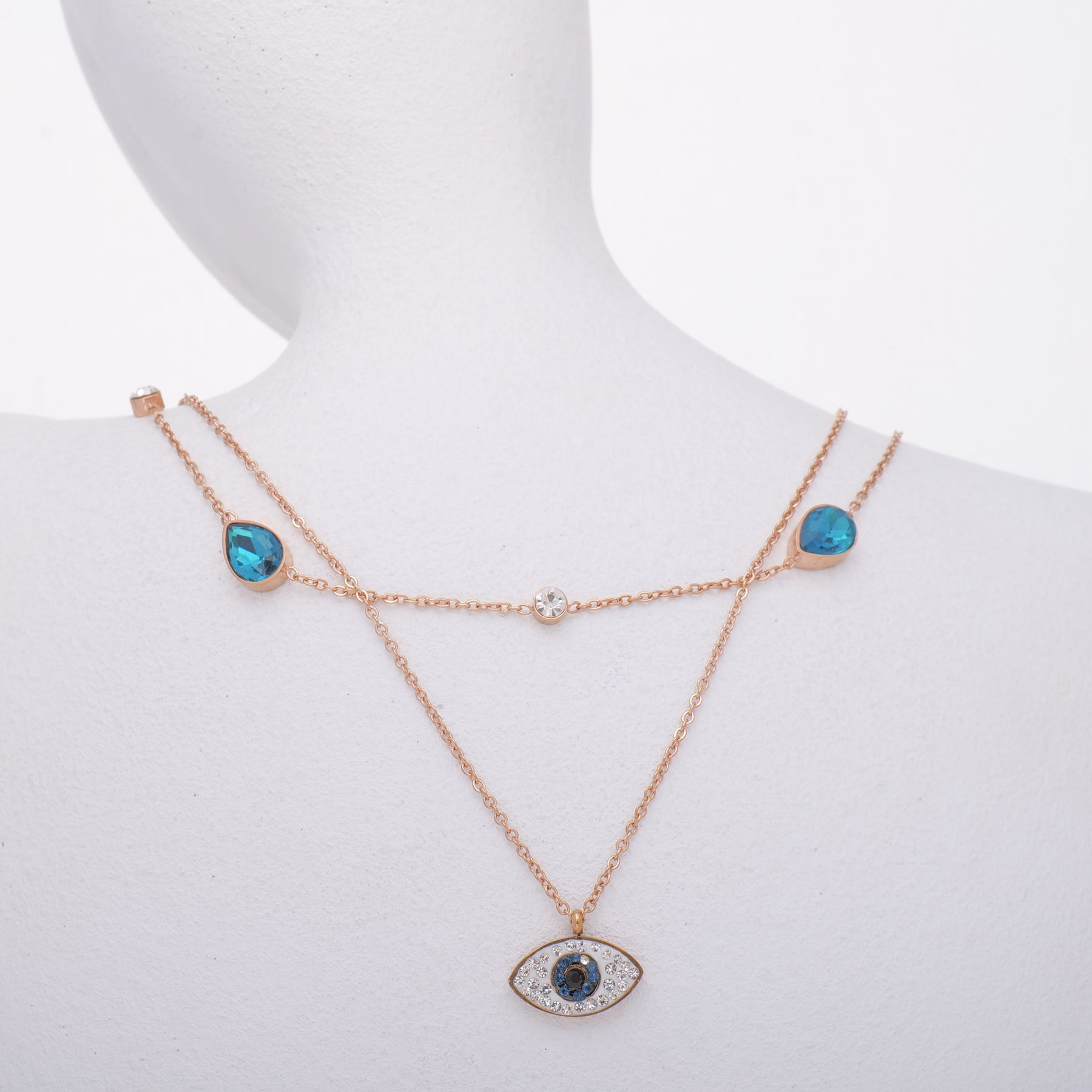 Blue Colour Eye Necklace