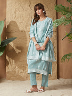Vintage Handloom Cotton Weaving Suit Set