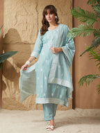 Vintage Handloom Cotton Weaving Suit Set