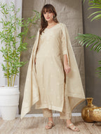 Very Elegant Handloom Cotton Weaving Suit Set