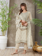 Pleasing Handloom Cotton Weaving Suit Set