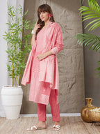 Charming  Handloom Cotton Weaving Suit Set
