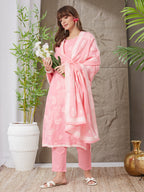 Stunning Handloom Cotton Weaving Suit Set