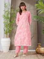 Stunning Handloom Cotton Weaving Suit Set