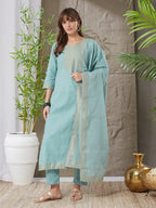 Very Good-Looking Handloom Cotton Weaving Suit Set