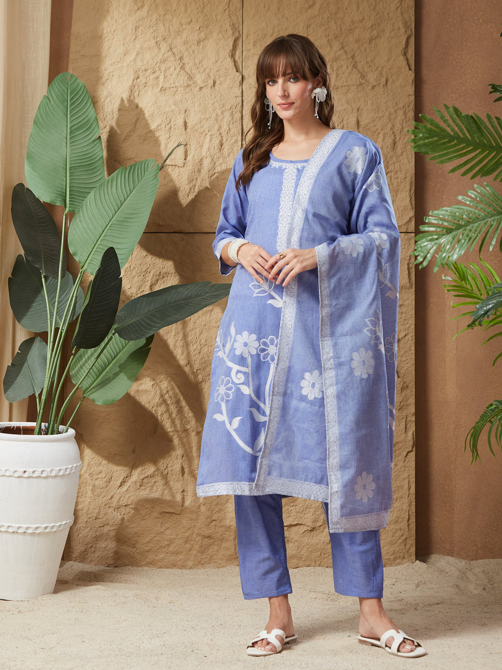 Royal Heritage Handloom Cotton Weaving Suit Set
