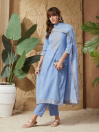 Vintage Handloom Cotton Weaving Suit Set