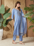 Vintage Handloom Cotton Weaving Suit Set