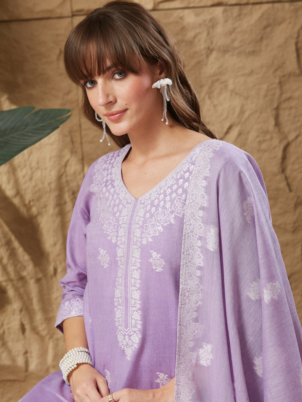Most Stunning Handloom Cotton Weaving Suit Set