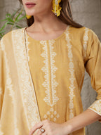 Very Stunning Handloom Cotton Weaving Suit Set