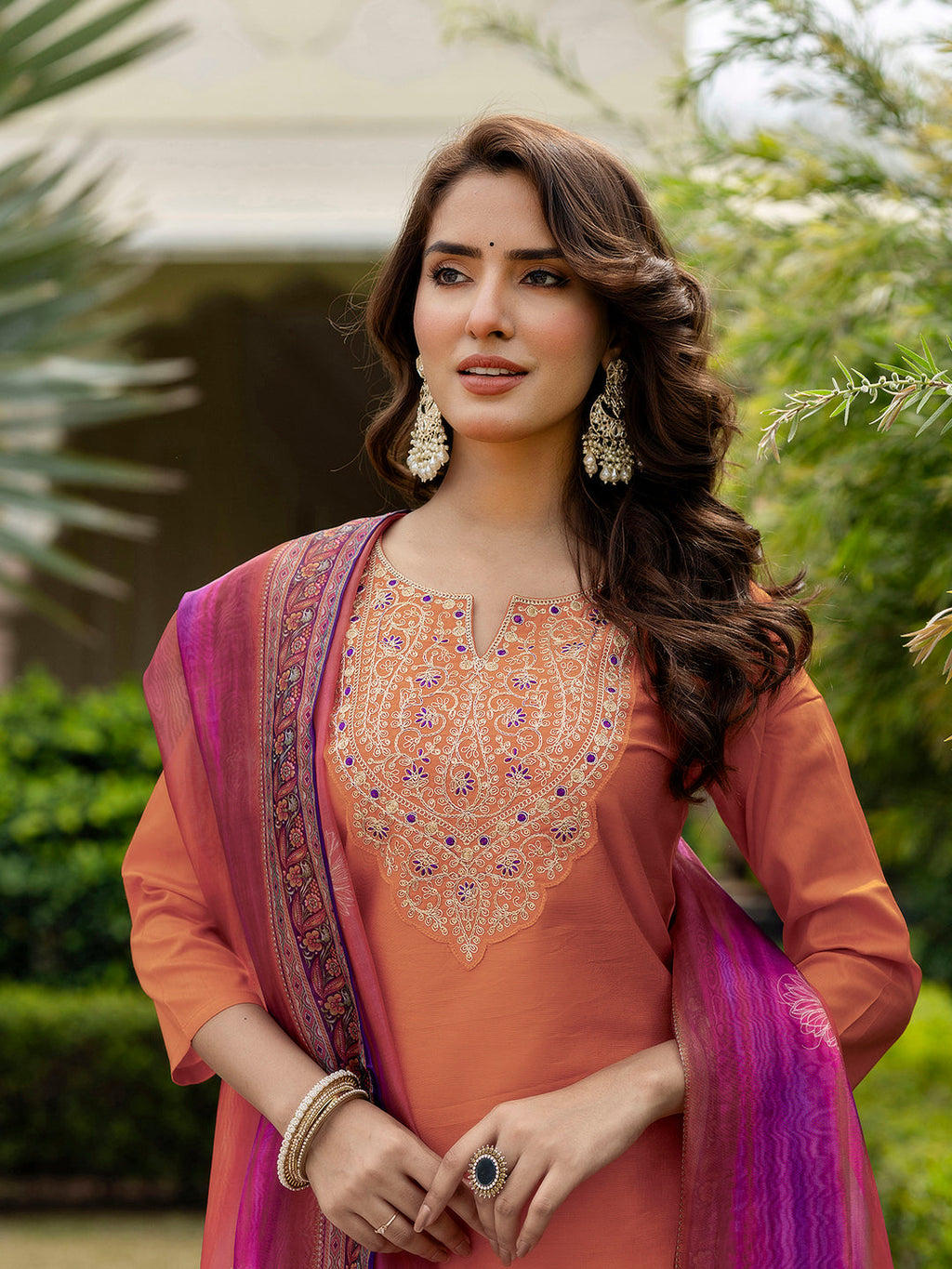 Sunrise Charm Vichitra Silk Kurta Suit Sets