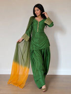Emerald Embellished Farshi Kurta & Pant Ensemble