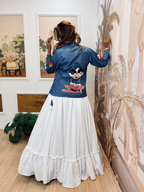 Indigo Denim Ivory Koti Ensemble