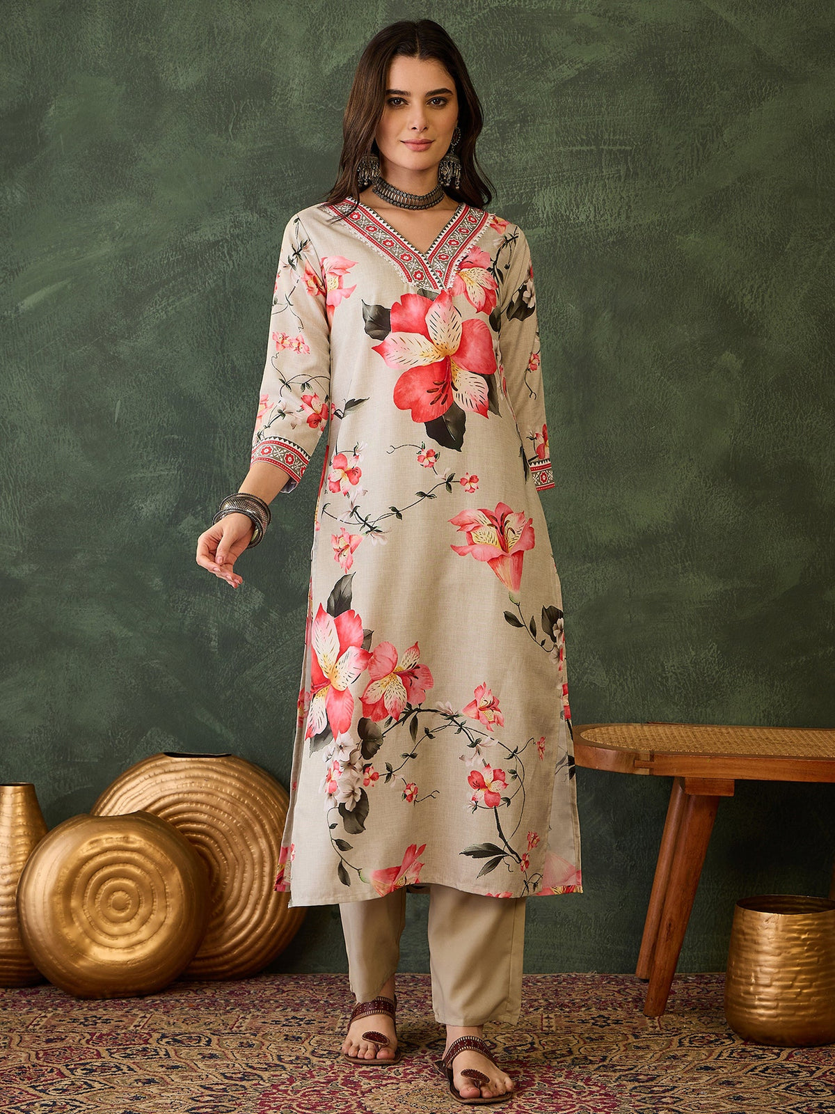 Blush Bloom Floral Printed Suit Sets