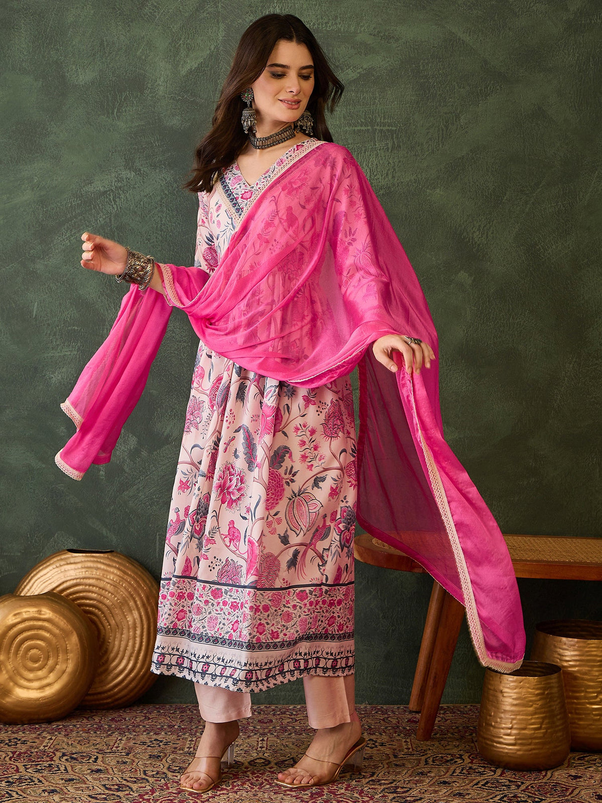 Rose Garden Floral Printed Suit Sets