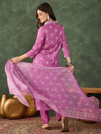 Onion Pink Embroidered Suit Sets
