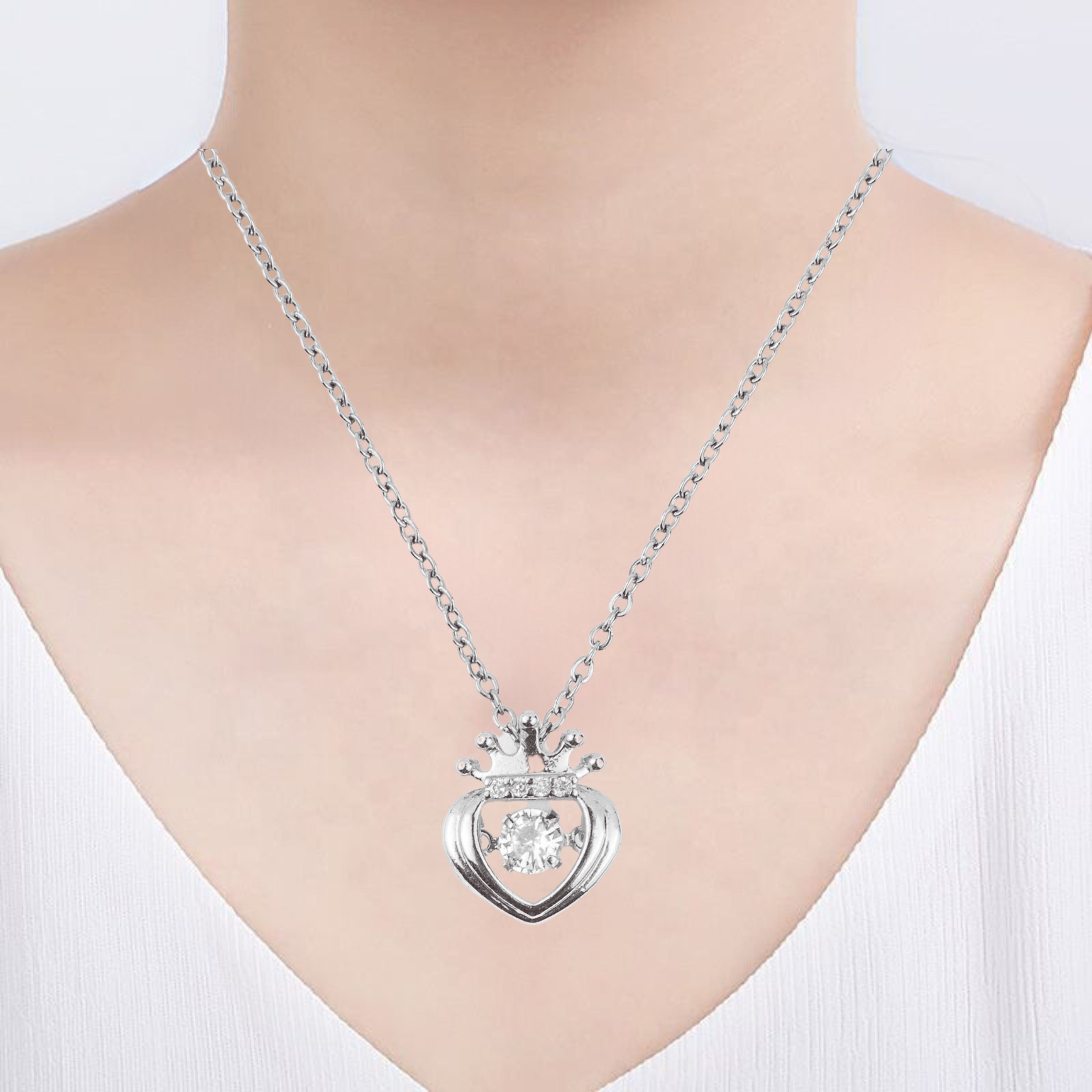 Heart Dancing Diamond Necklace