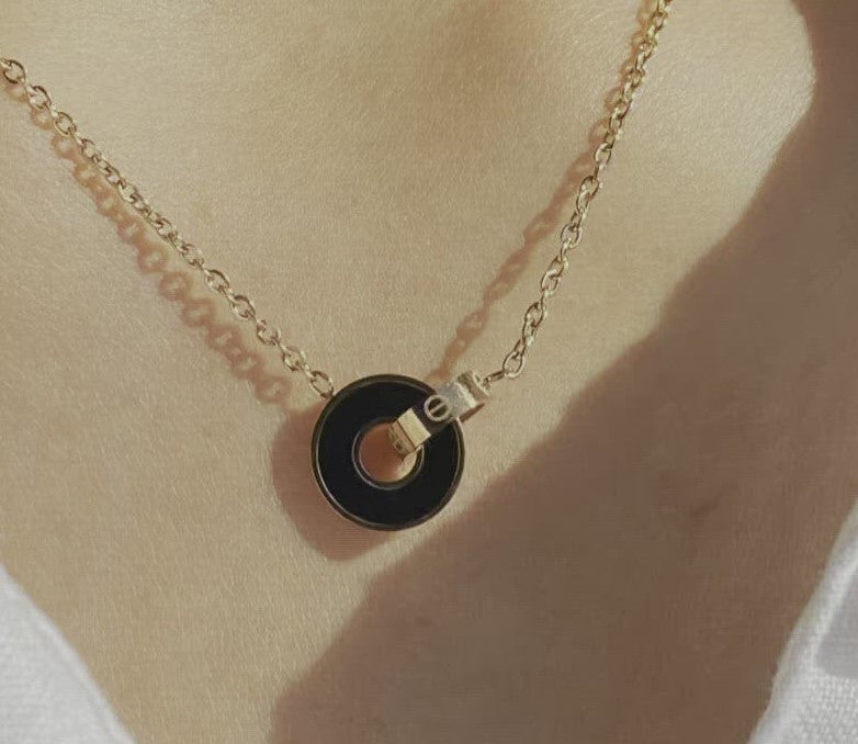 Black Ring Necklace