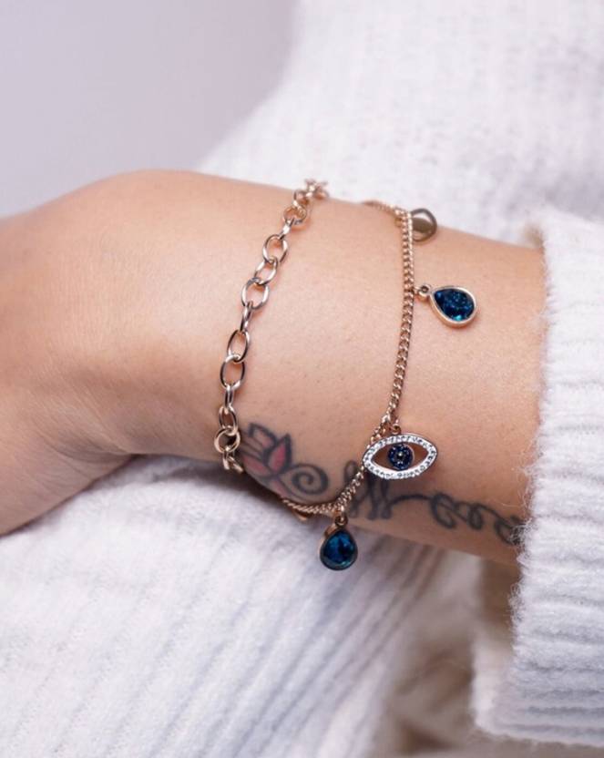 Blue diamond & Eye Bracelet