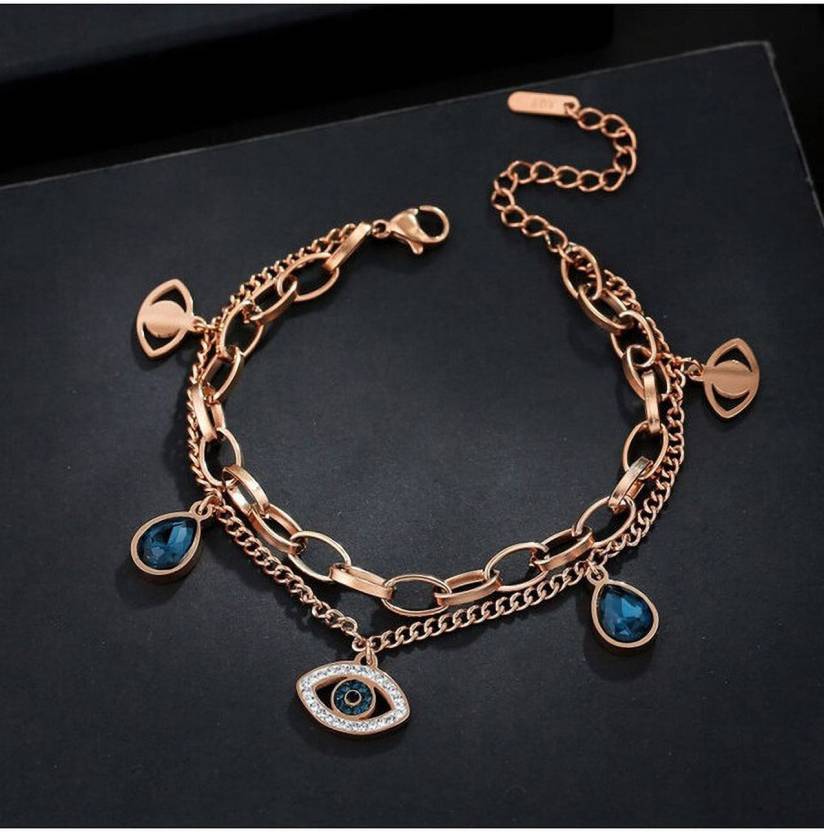 Blue diamond & Eye Bracelet