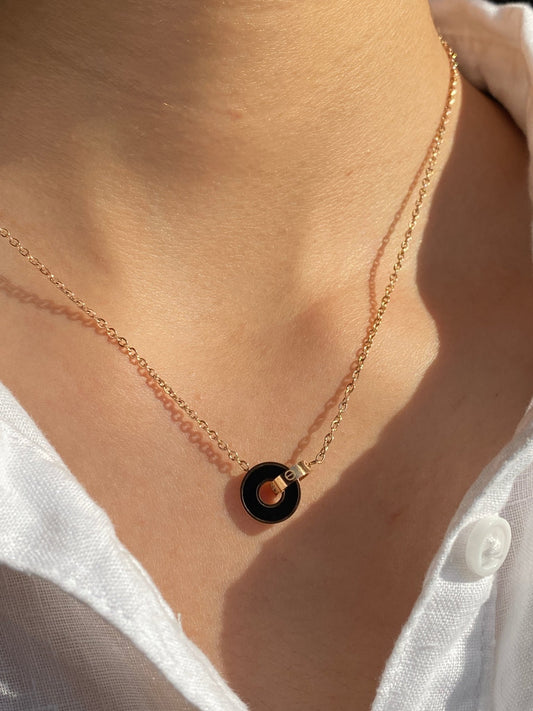 Black Ring Necklace - Fourkarts