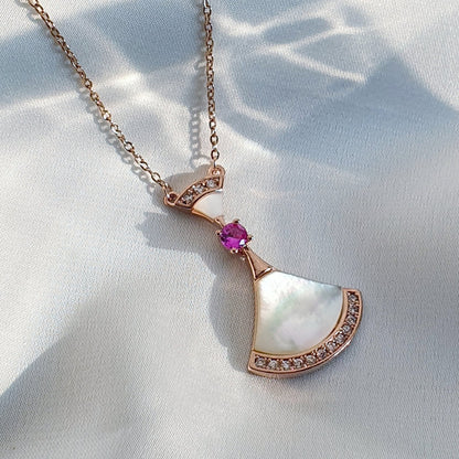 Pink and Pearl Diamond Necklace