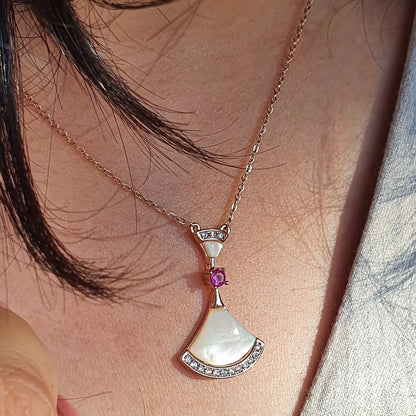 Pink and Pearl Diamond Necklace